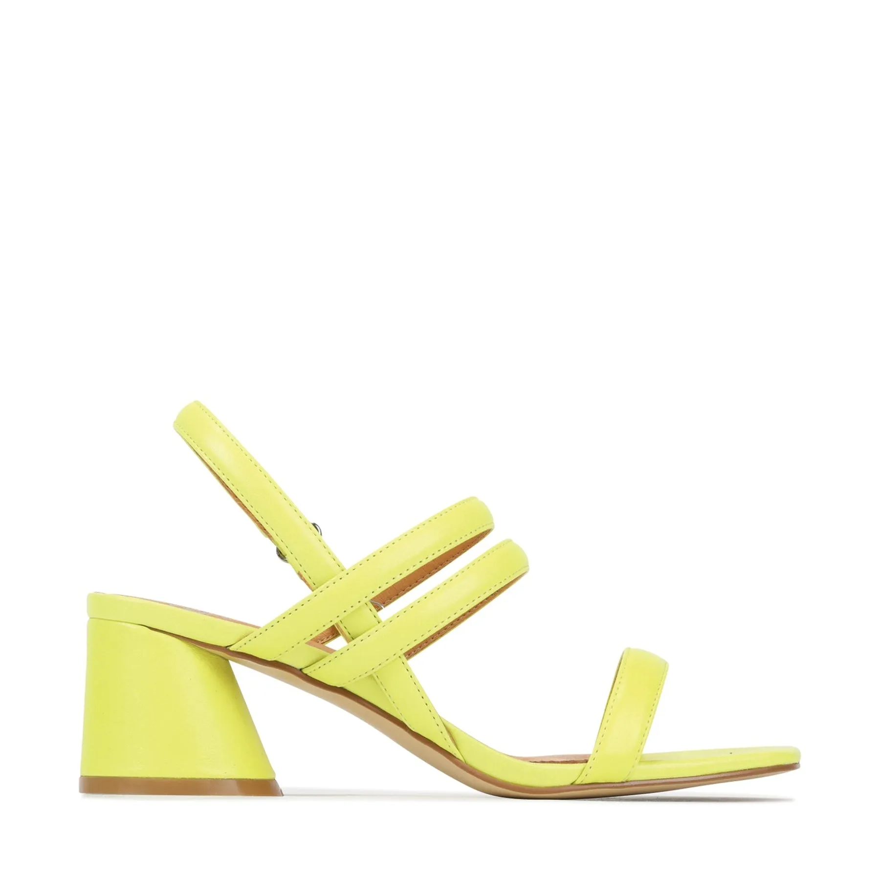 PETELLA LEATHER BLOCK HEEL SANDALS