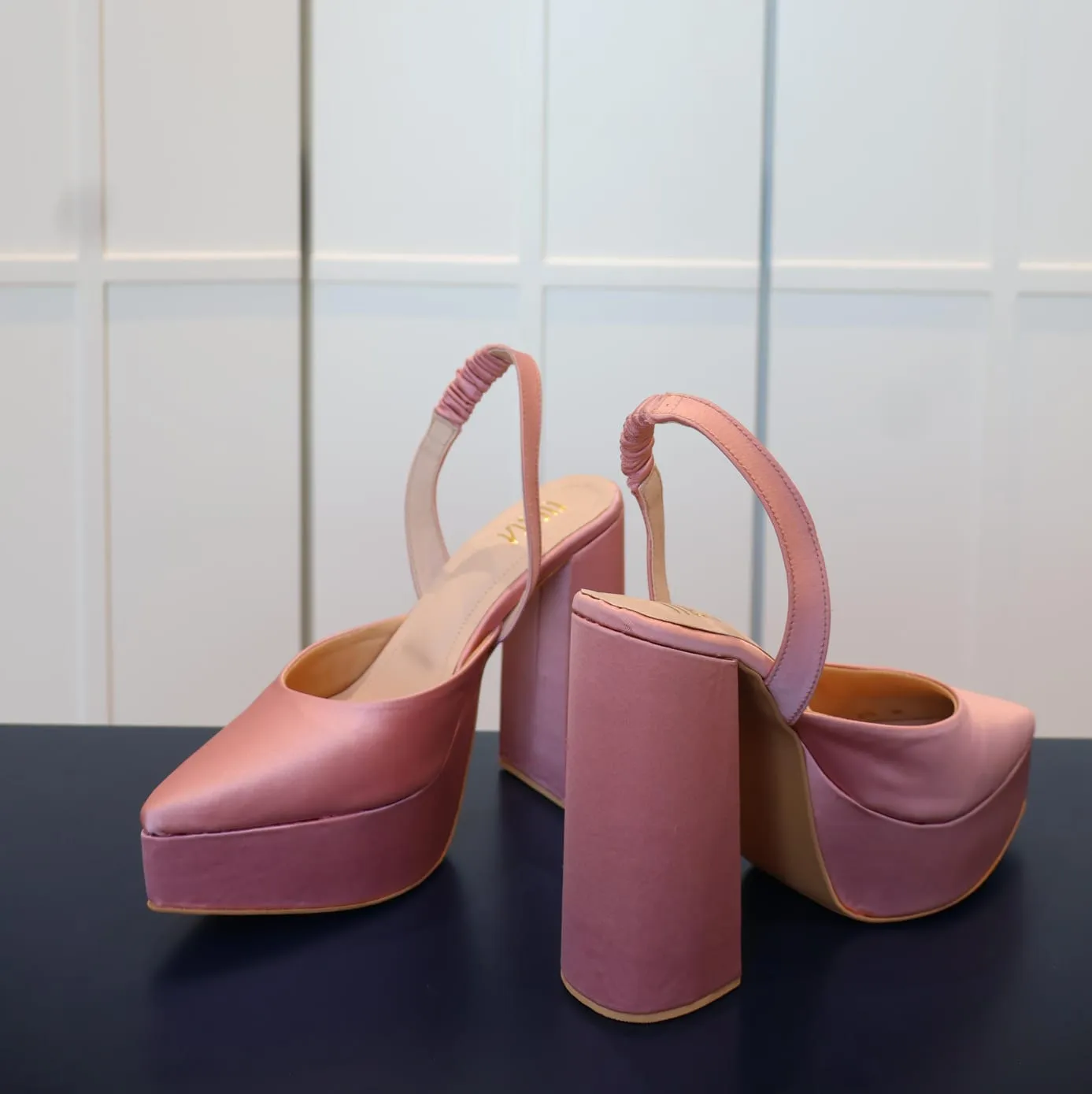 Pink Block Heels I Tiesta for Radhika Merchant