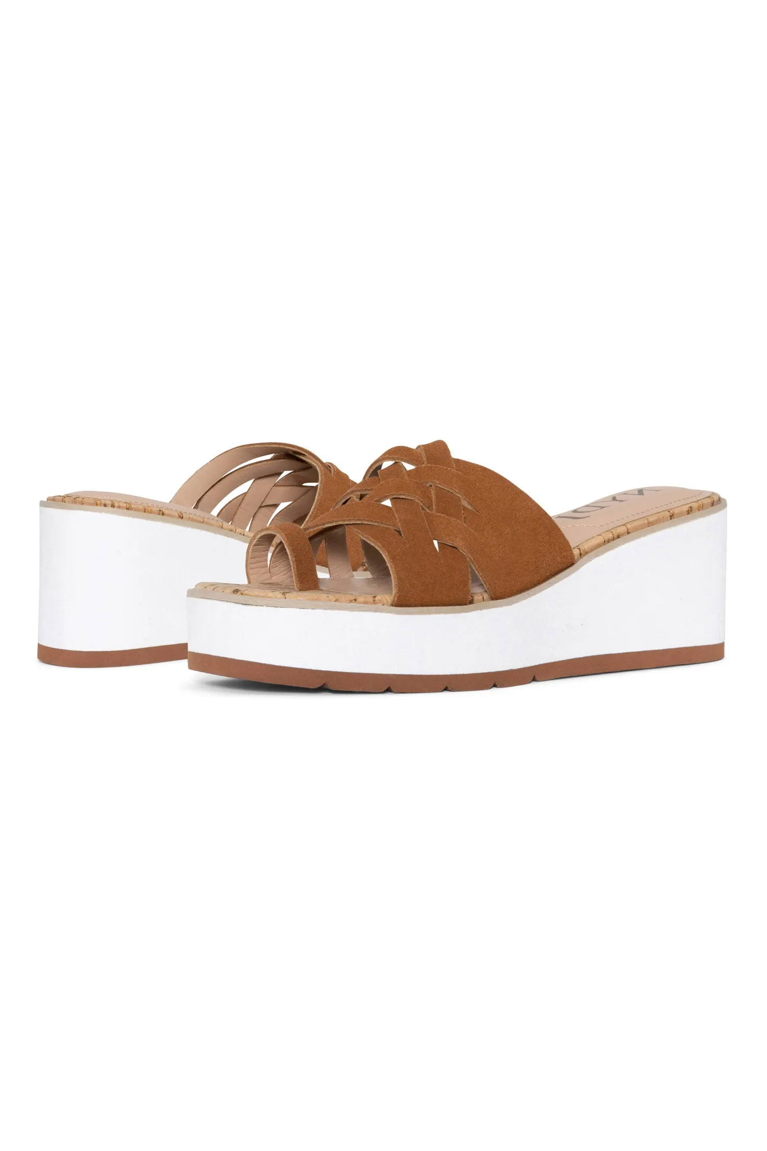 Reesie Wedge Sandals - Cognac