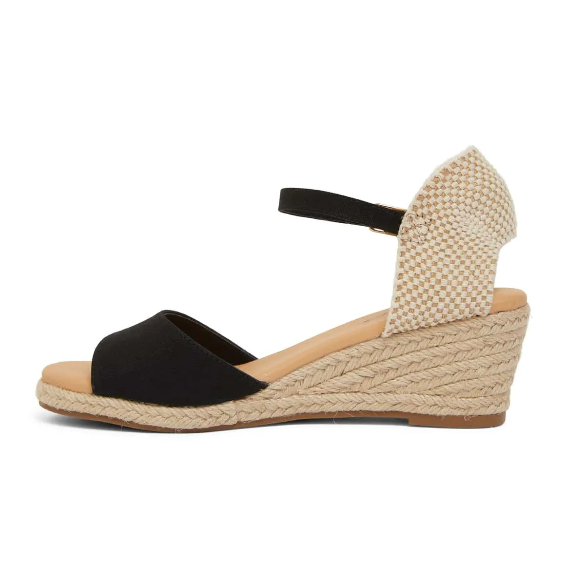 Scout Espadrille in Black Fabric