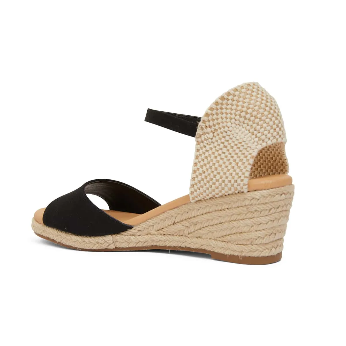 Scout Espadrille in Black Fabric