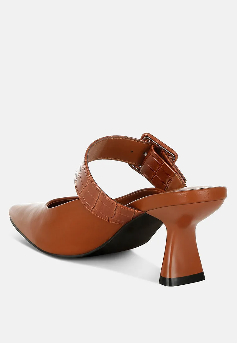 Shein Star Slim Block Heel Mules