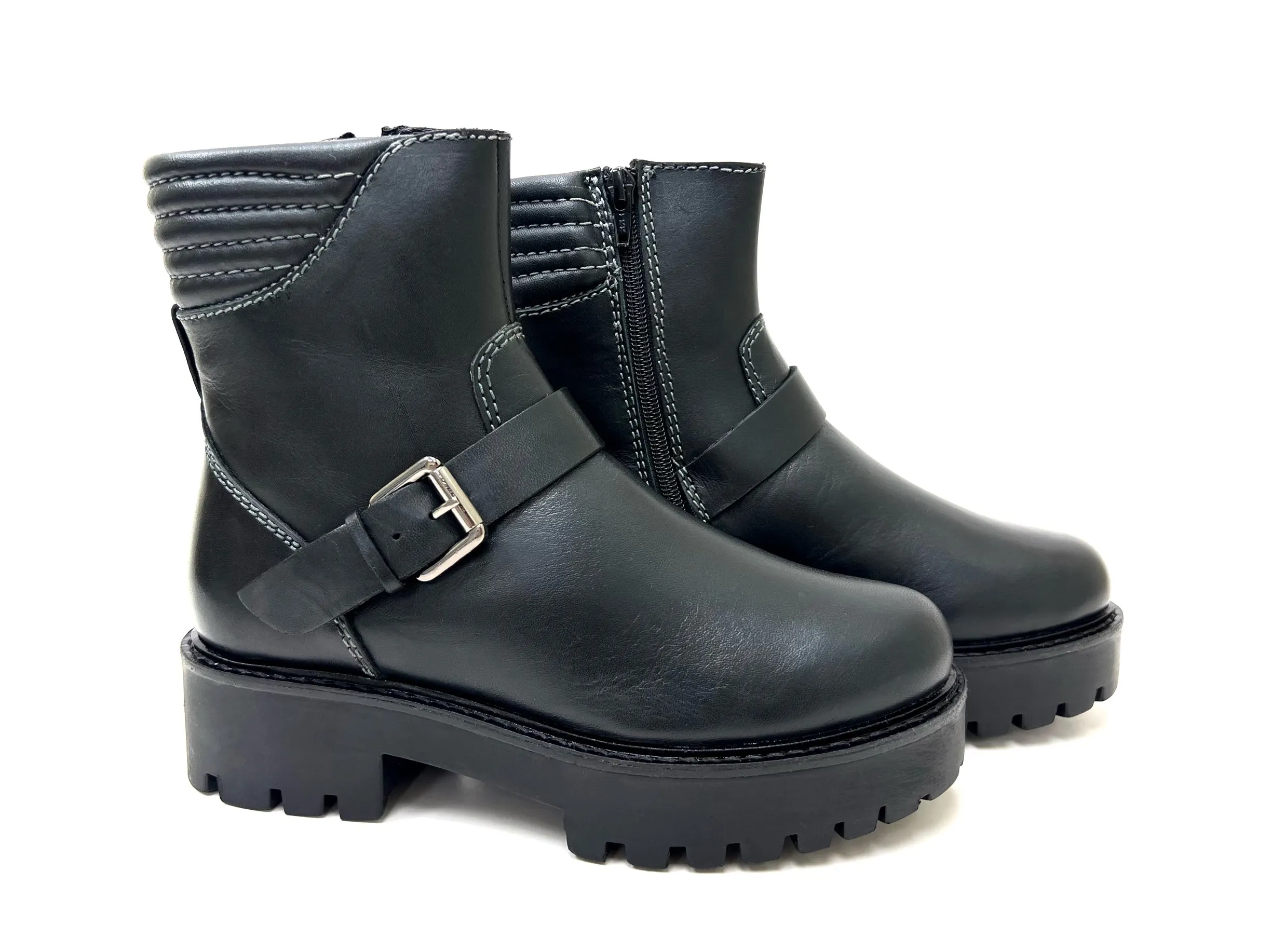 Skylar Black Biker Boot