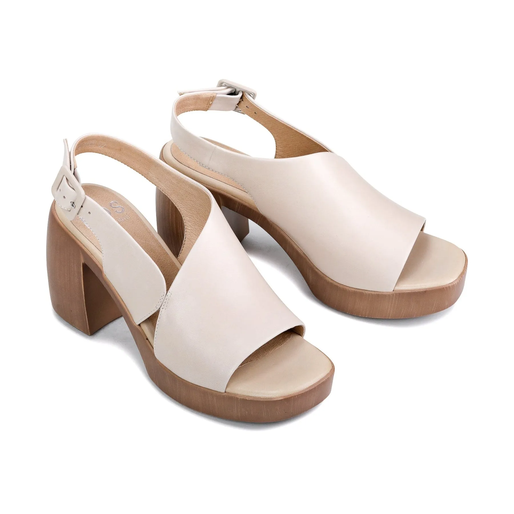 SPICER  LEATHER BLOCK HEEL SANDALS