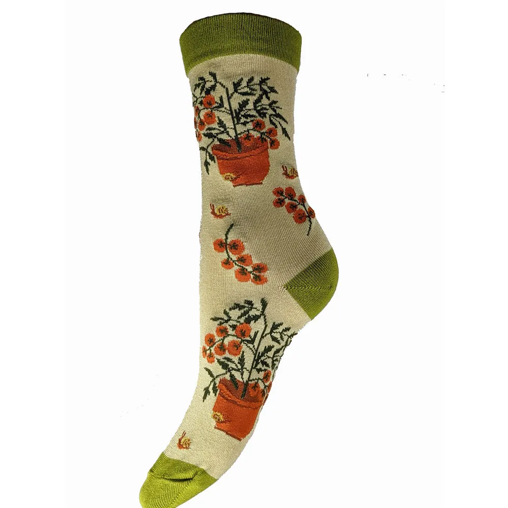 Tomato Plants Bamboo Socks