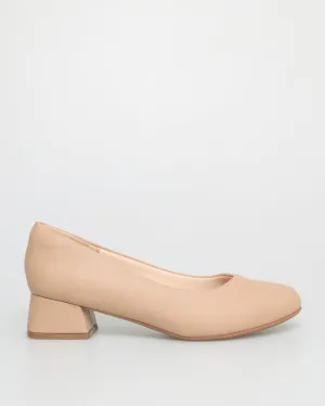 Tomaz NN341 Ladies Plain Formal Low Heels (Beige)