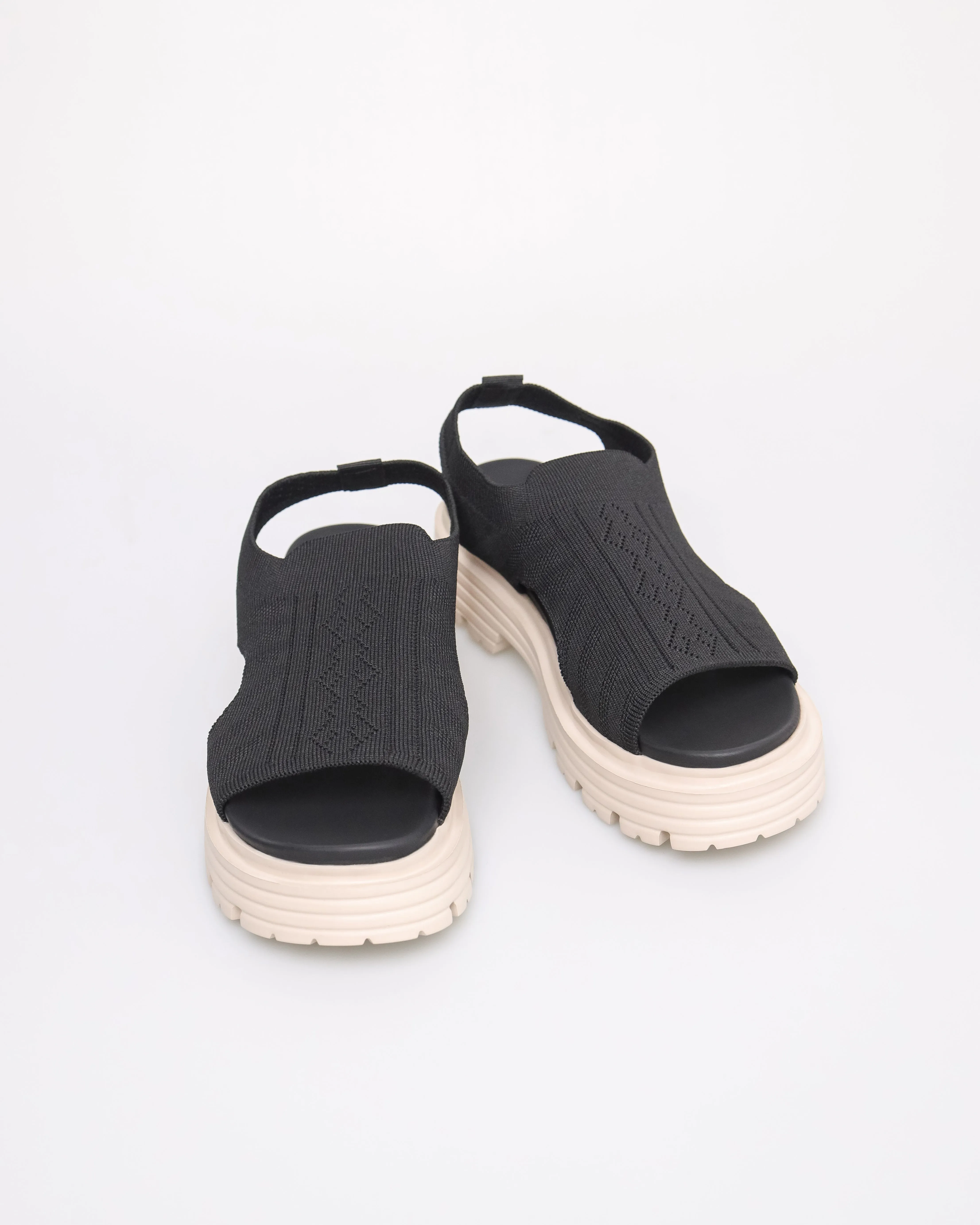 Tomaz YX164 Ladies Knit Sandals (Black)