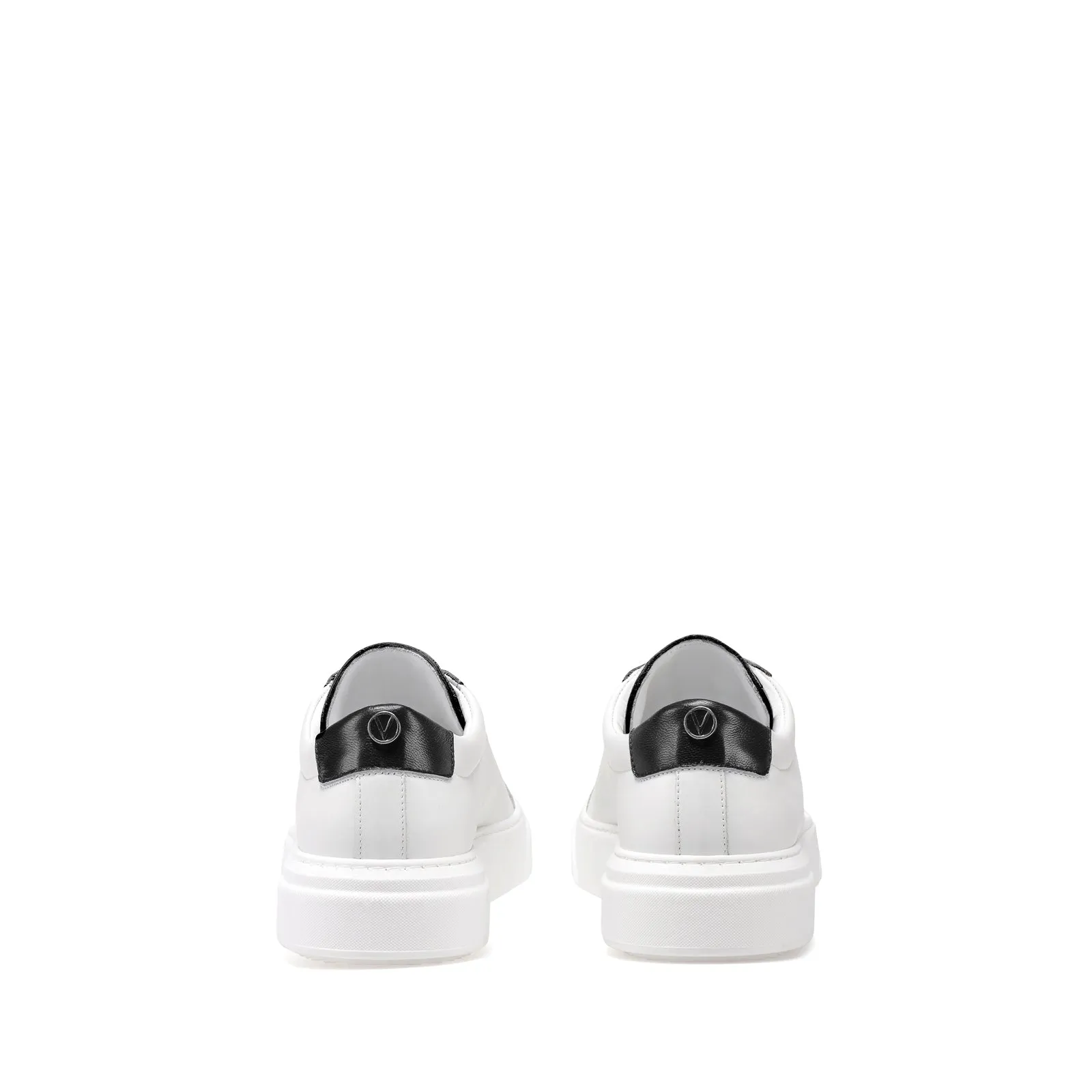 VALENTINO Sneakers Lace-Up in white and black calf