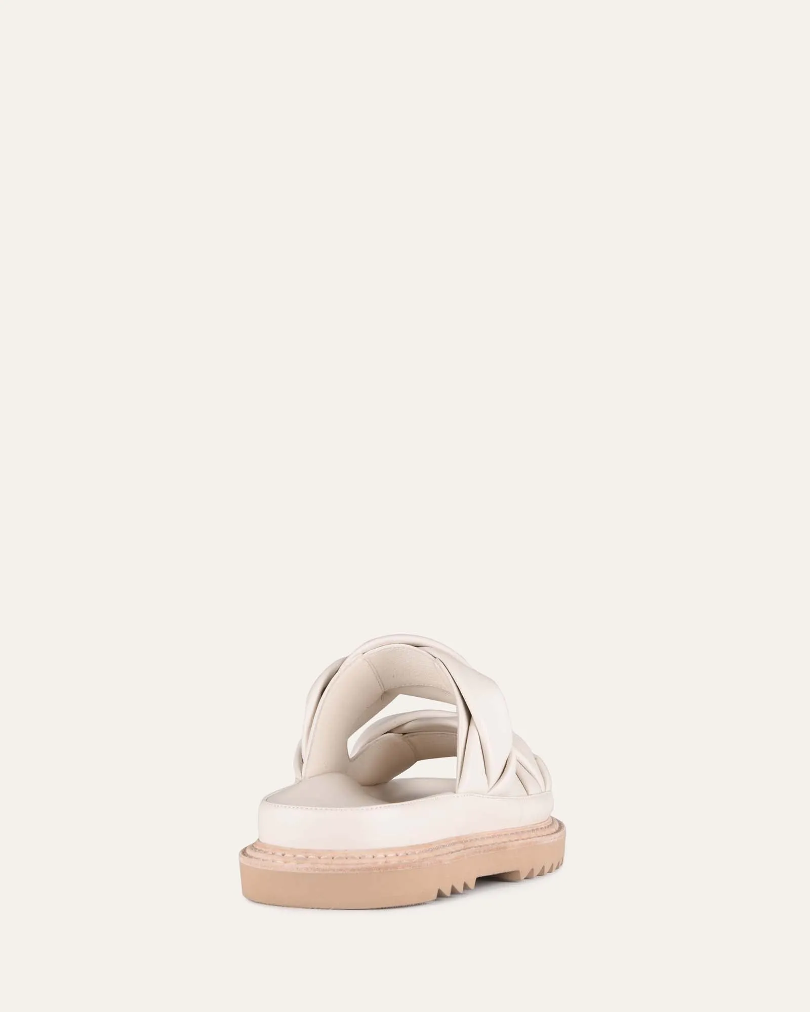 VENUS FLAT SLIDES OFF WHITE LEATHER