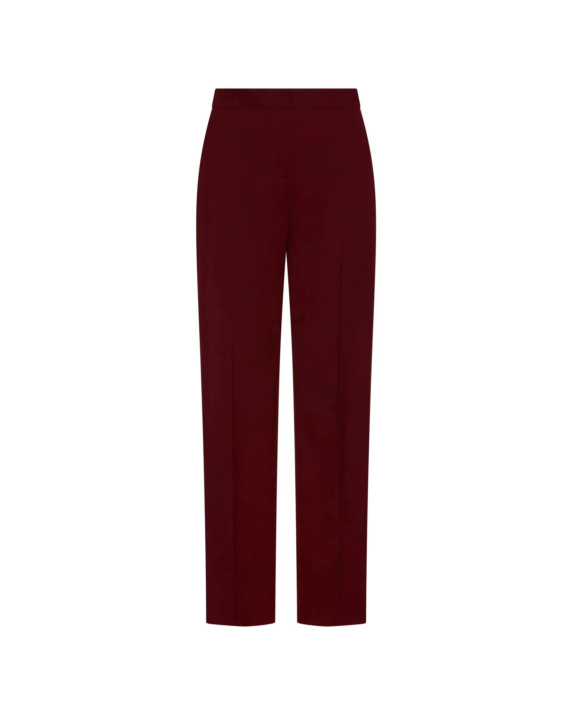 Wide Leg Trouser in Seasonless Wool  | Merlot