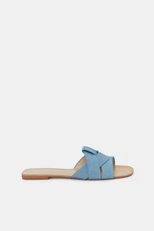 Women Blue Denim Strappy Mule