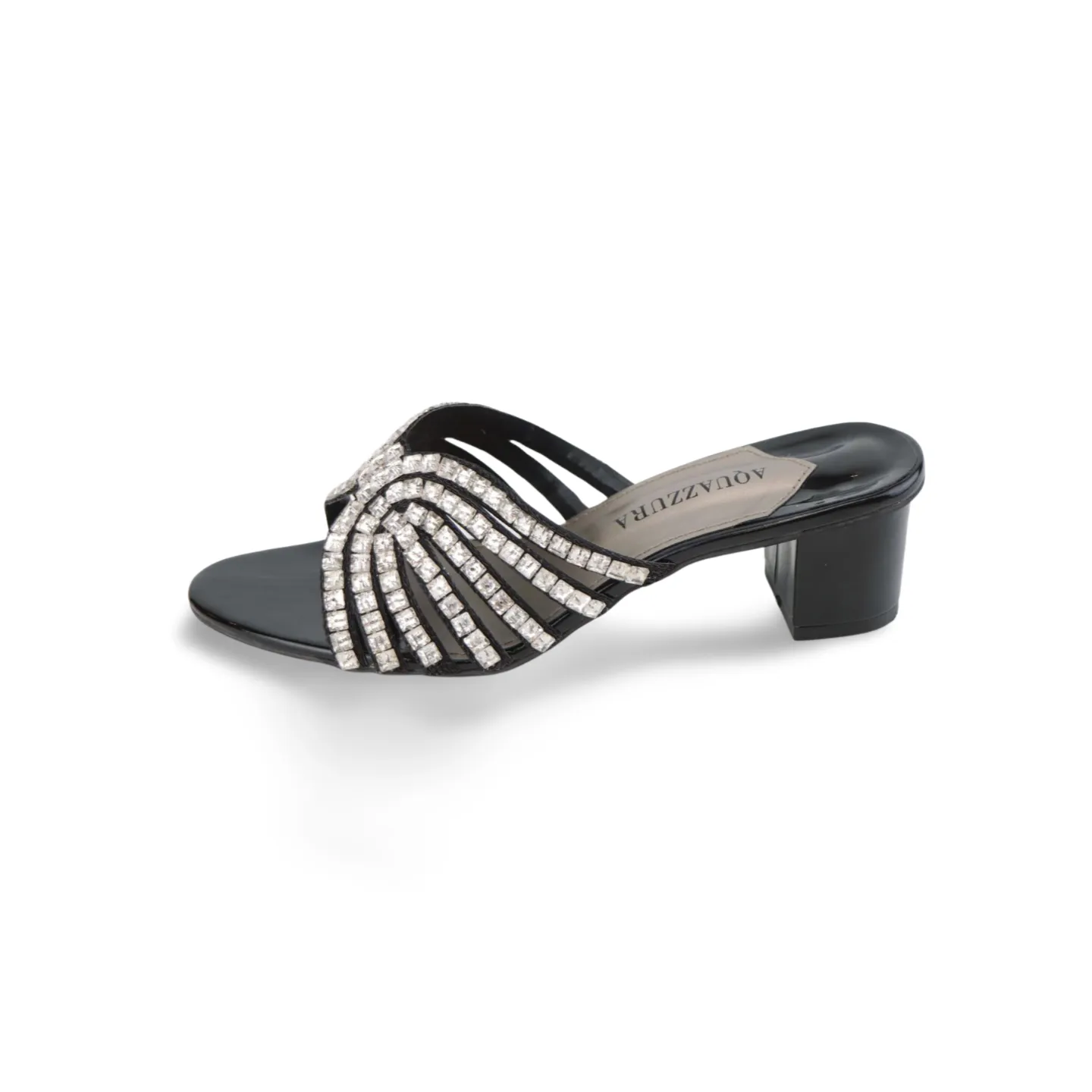 Women's Block Heel Sandal with Crystal Embellishments