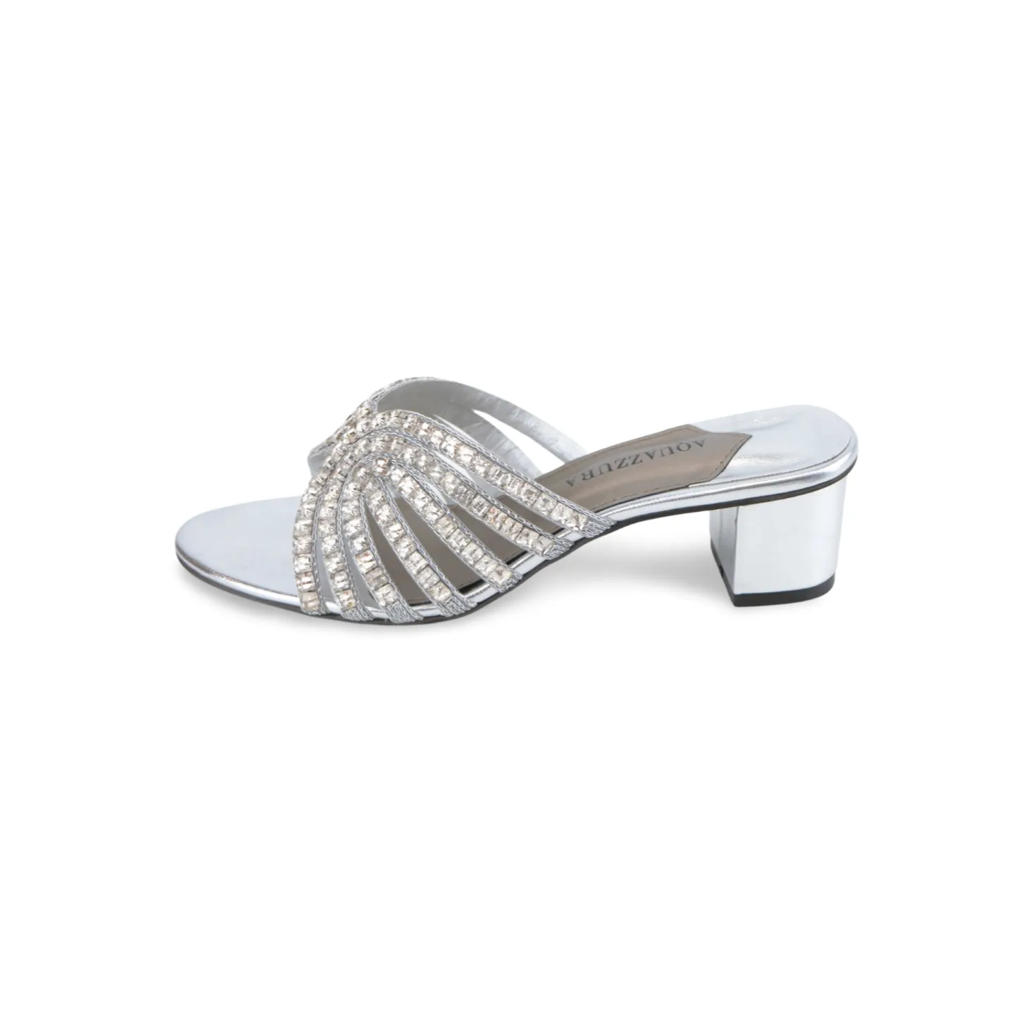 Women's Block Heel Sandal with Crystal Embellishments